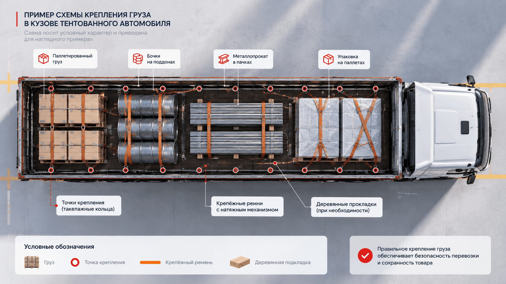 схема размещения и крепления грузов
