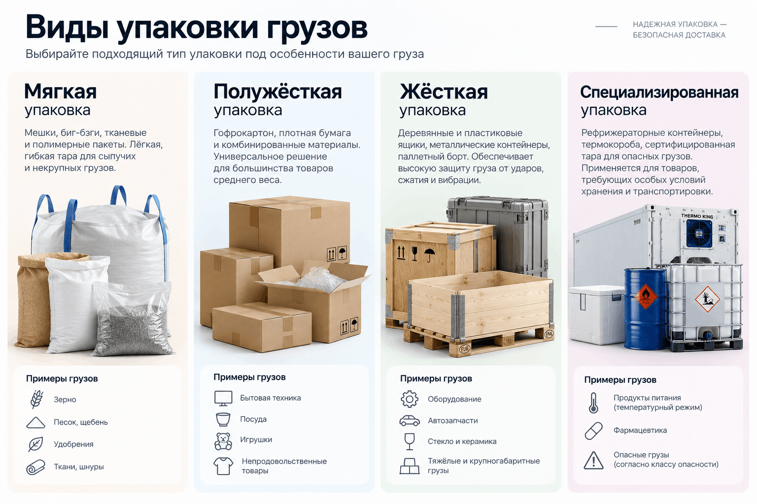 способы упаковки груза